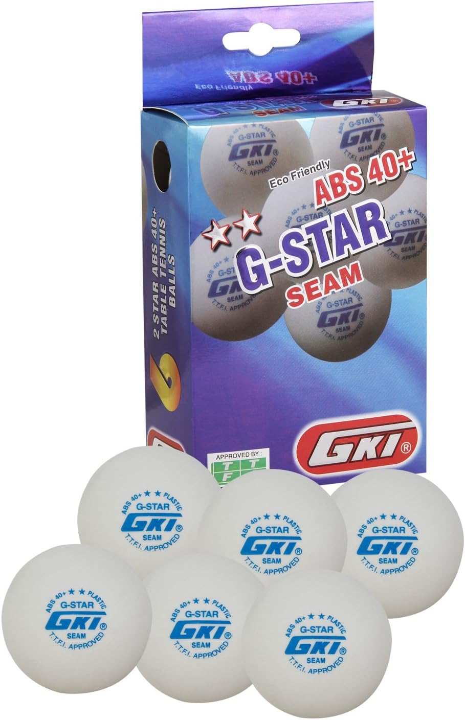 GKIG-Star ABS Plastic 40+ Table Tennis Ball, Pack of 24 (White)