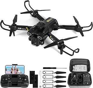 Drone pour Enfant avec CamĂ©ra 720P HD, Drone QuadricoptĂšre FPV WiFi TĂ©lĂ©commandĂ©, Mode sans TĂȘte, Maintien d'Altitude, 360°Flips, Cadeau et Jouet pour Enfant ou DĂ©butant