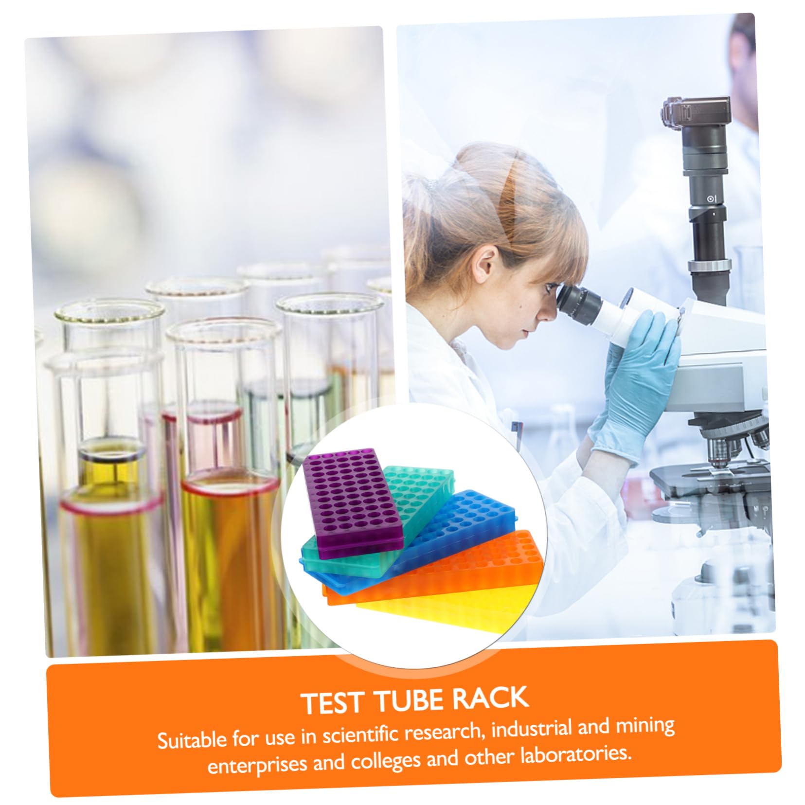 Healvian Zentrifugenröhrchen Halter Laborzentrifugenröhrchengestell Mit 60 Löchern Für 0.5Ml Und 1.5Ml Röhrchen 5Er Set Zubehör Für Wissenschaftliche Labore 7.87 X 2.76 X 0.79 in