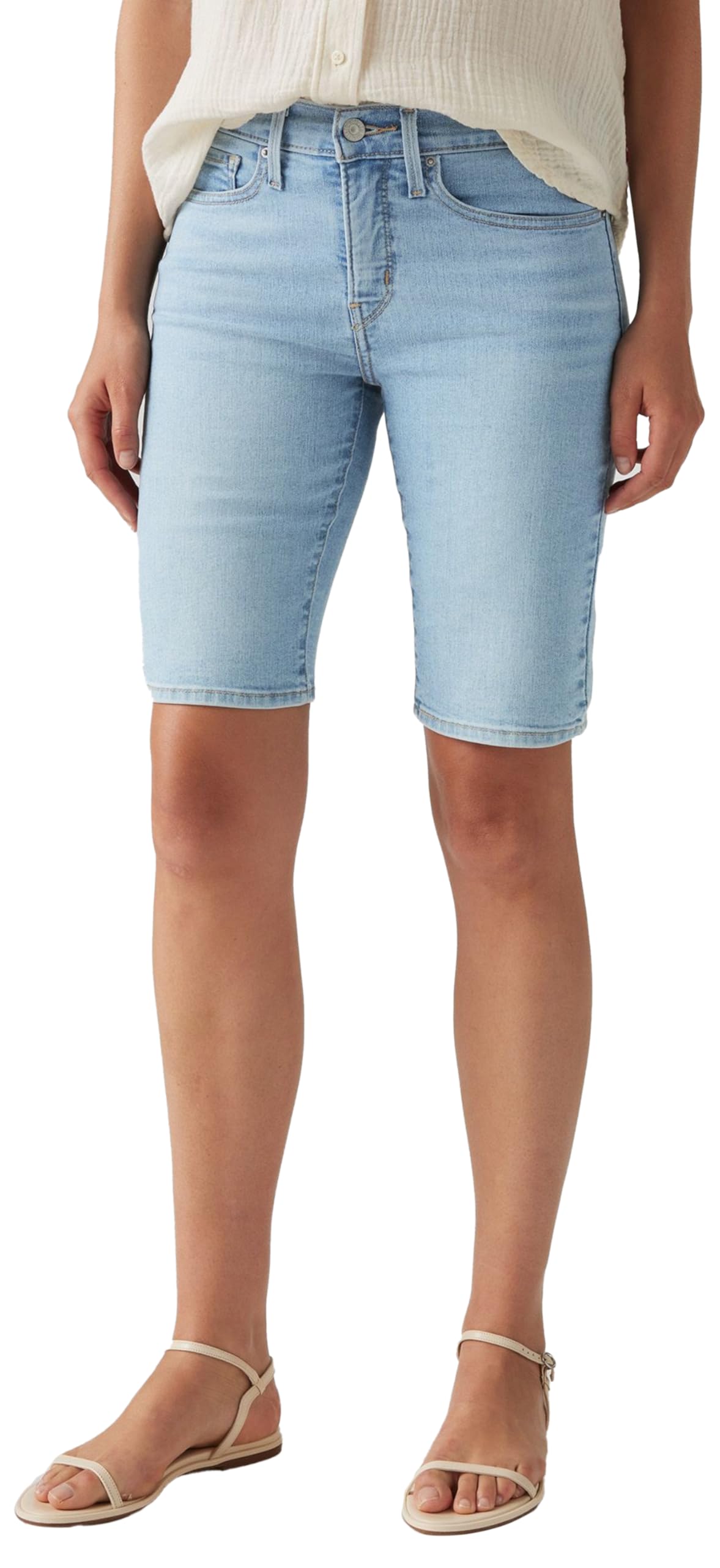 Levi's Women's Plus-Size Shaping Bermuda Shorts Bermuda Shorts