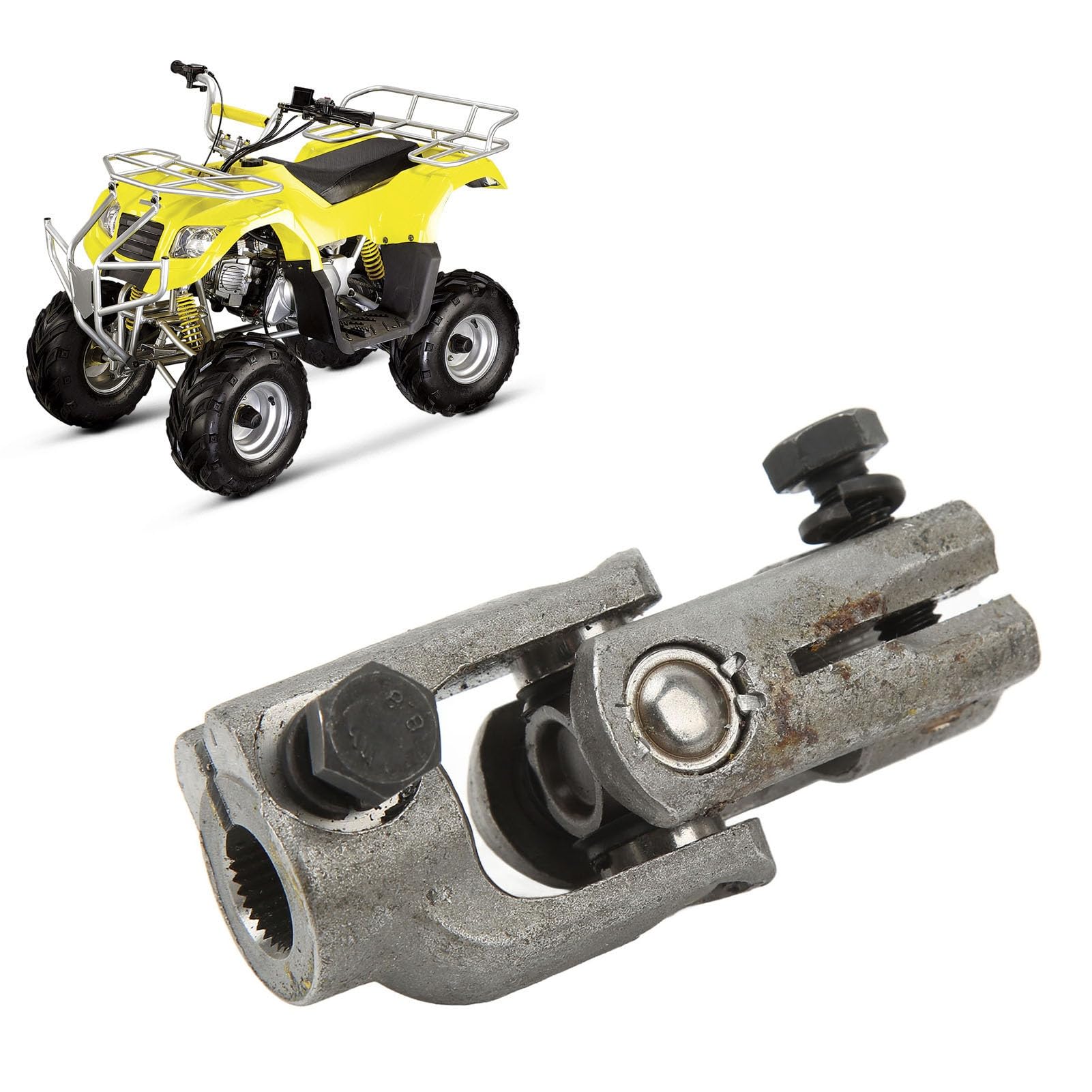 Giunto universale dello sterzo 30T e giunto di accoppiamento del fuso a snodo 14 mm per go-kart, ATV, UTV e veicoli utilitari fuoristrada