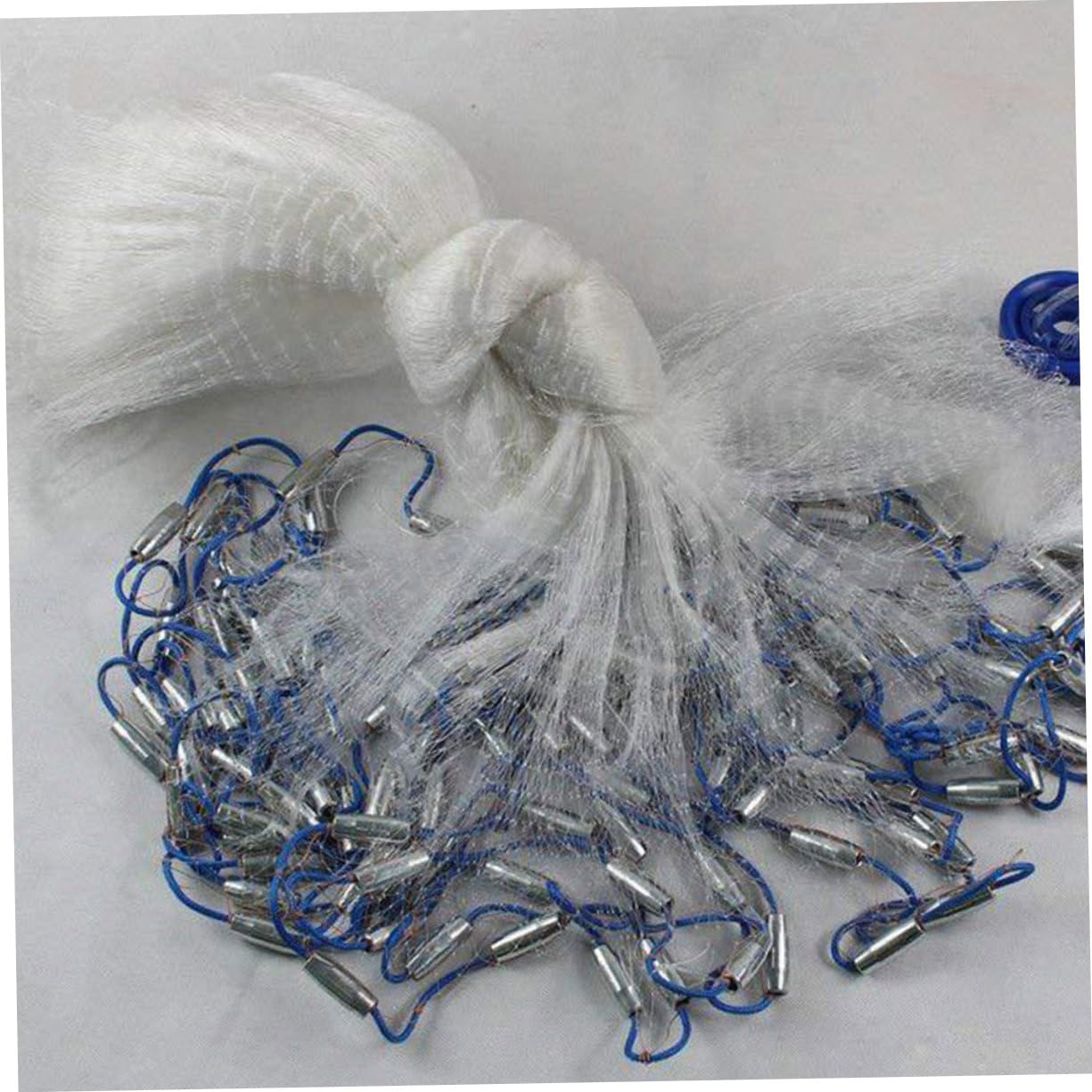 Happyyami Retino per Pesca in Plastico e Acciaio Inossidabile Corda, Rete da Lancio Affidabile che Previene la Fuga dei Pesci per Attività All'aperto e Pesca