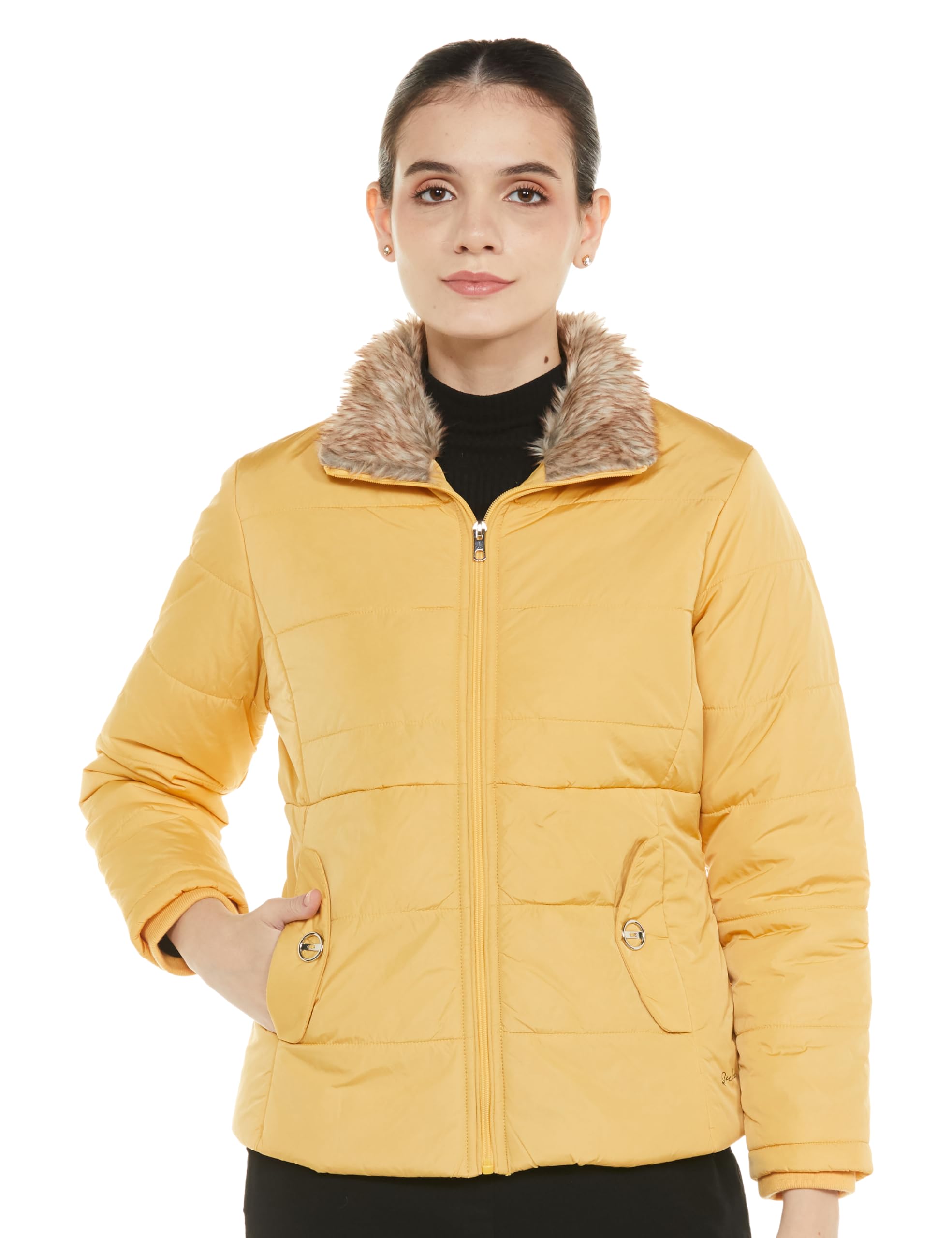 qube by fort collins Women's Polyester Standard Length Parka Coat-picture-44