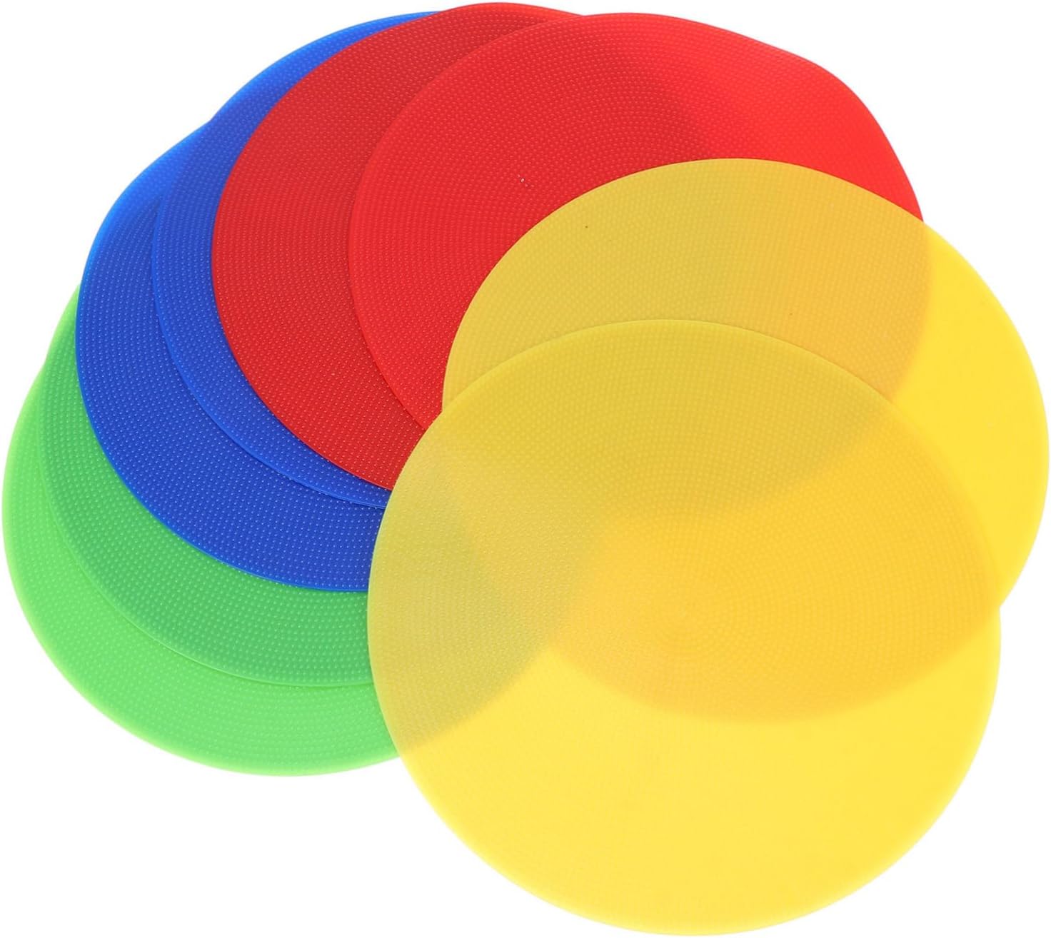 BESPORTBLE 16pcs Stadium Landmark Markers Training Discs Bright Red Yellow Green for Football Basketball Agility Drills and Practice Sessions