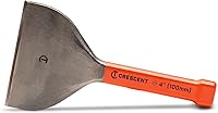 Crescent CBCH40 4" x 7-1/2" Brick Chisel - Durable Heat-Treated Steel Masonry Tool with Anti-Mushrooming Cap