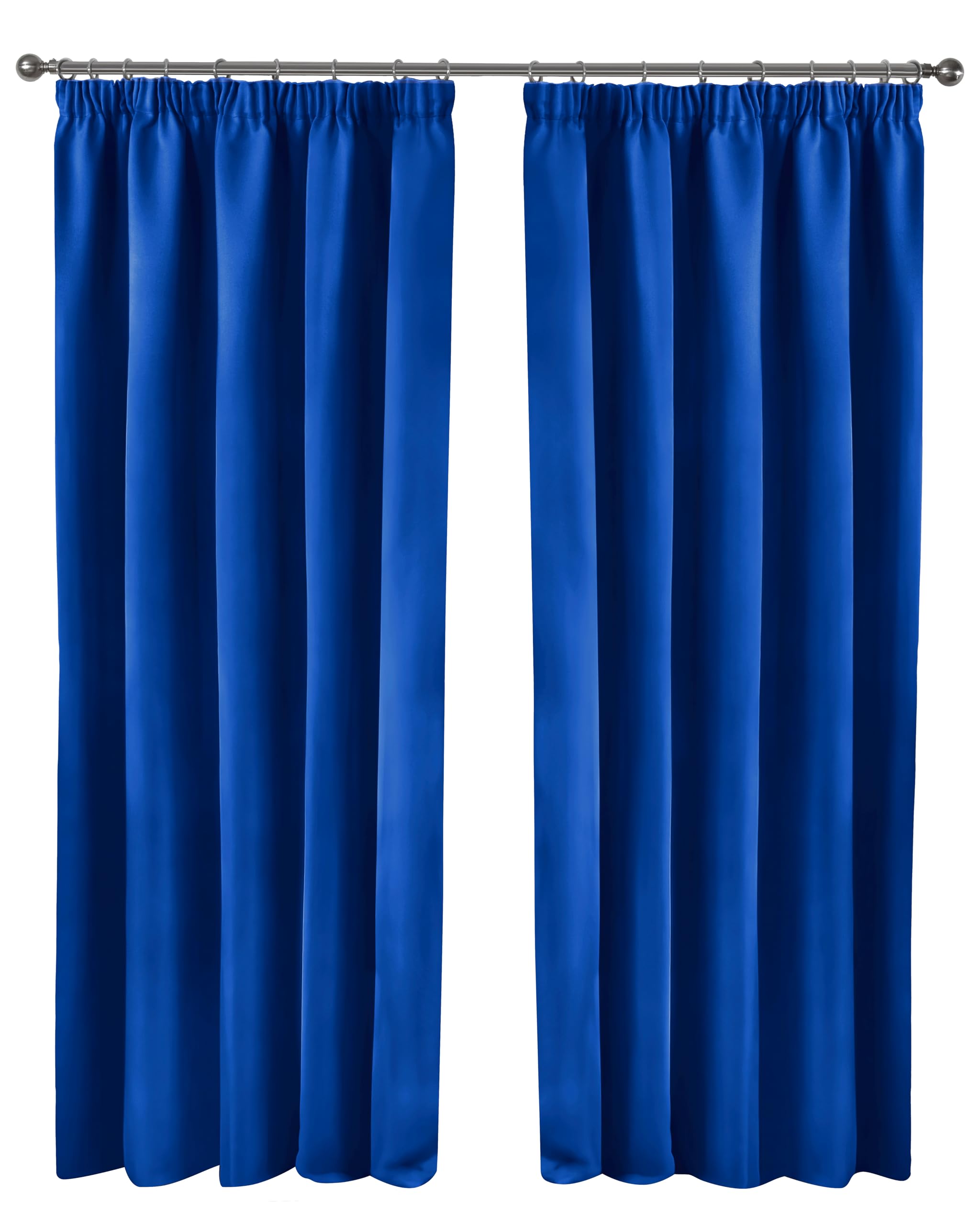 Emma Barclay Blue Tony's Textiles Thermal Supersoft Blackout Curtains 66" X 54" (168Cm X 137Cm)