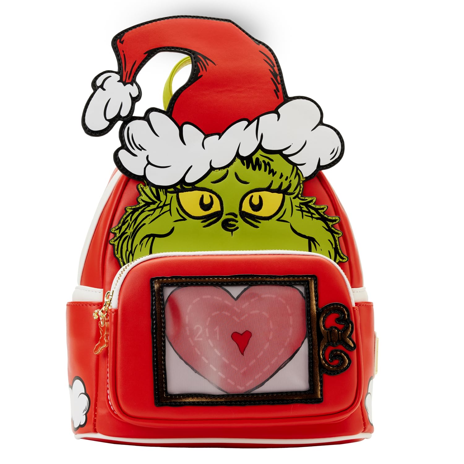 NWT Loungefly Dr Seuss The Grinch lenticular heart backpack Loungefly Dr. Seuss the Grinch Mini Backpack – Lenticular  main image 4