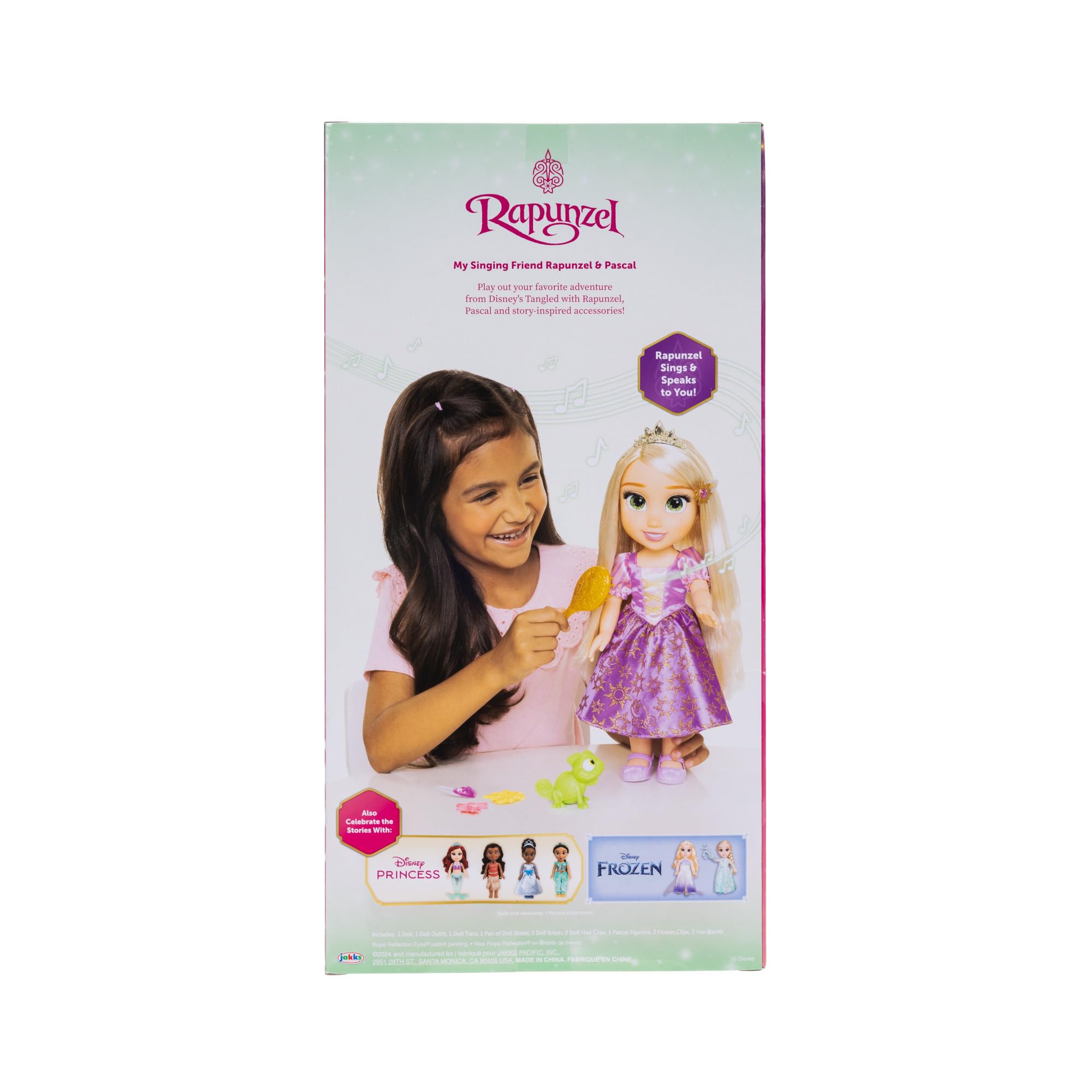 Disney Princess My Singing Friend Rapunzel - Muñeca de 35 cm de Alto Que Canta y Dice más de 10 Frases inspiradas en la Historia, Accesorios incluidos para Mayor Juego, niñas a Partir de