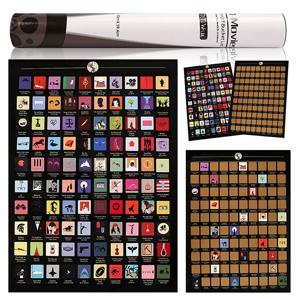 Buy 100 Movies Scratch Off , Bucket List , Scratch Off , 100 Books