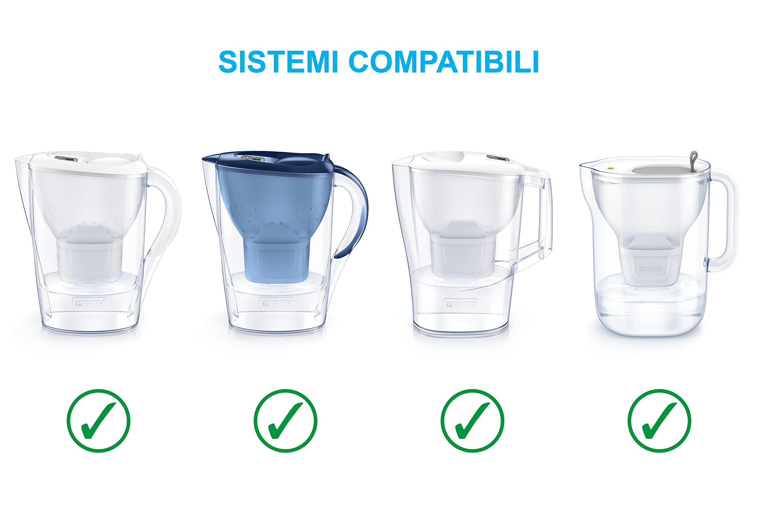 BRITA Maxtra+ Filtre à Eau Potable pour Carafe, 100 L 6 Filtri Blanc