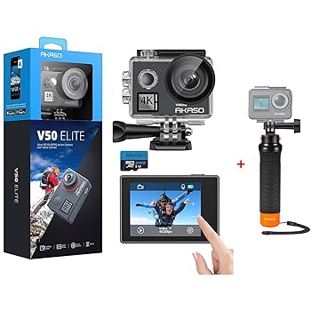 ◆アクションカメラ◆AKASO V50 Pro SE◆4K60fps◆オマケ付◆ Amazon | AKASO アクションカメラ V50X，4K30fps 20MP 64GB