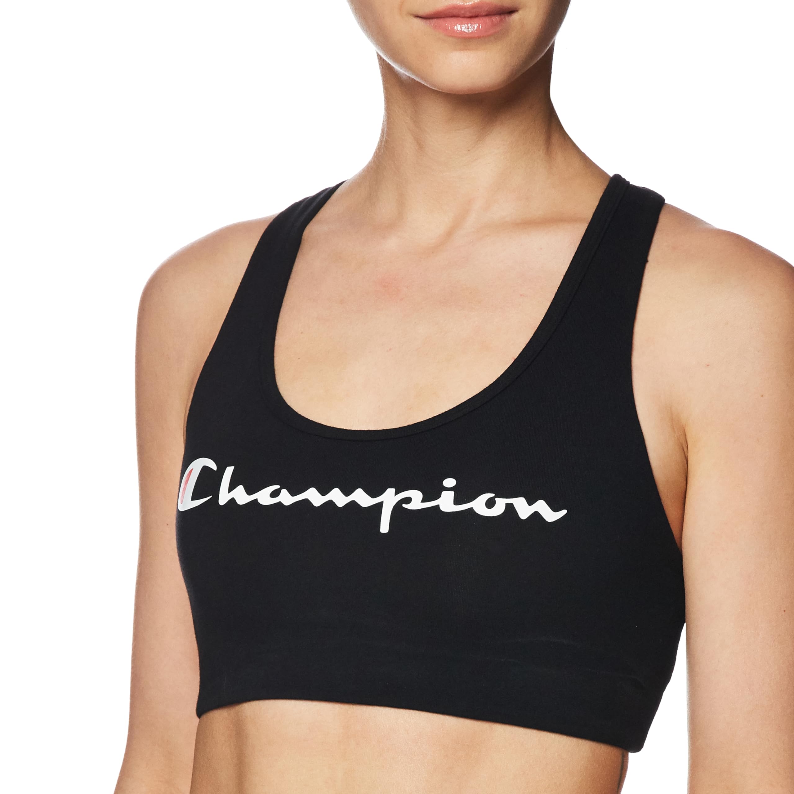 Champion El auténtico sujetador deportivo, Negro, Small