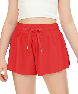 Womens Flowy Shorts 2 in 1 with Pocket Butterfly Shorts Flowy Athletic Shorts Running Shorts Tennis Skirts