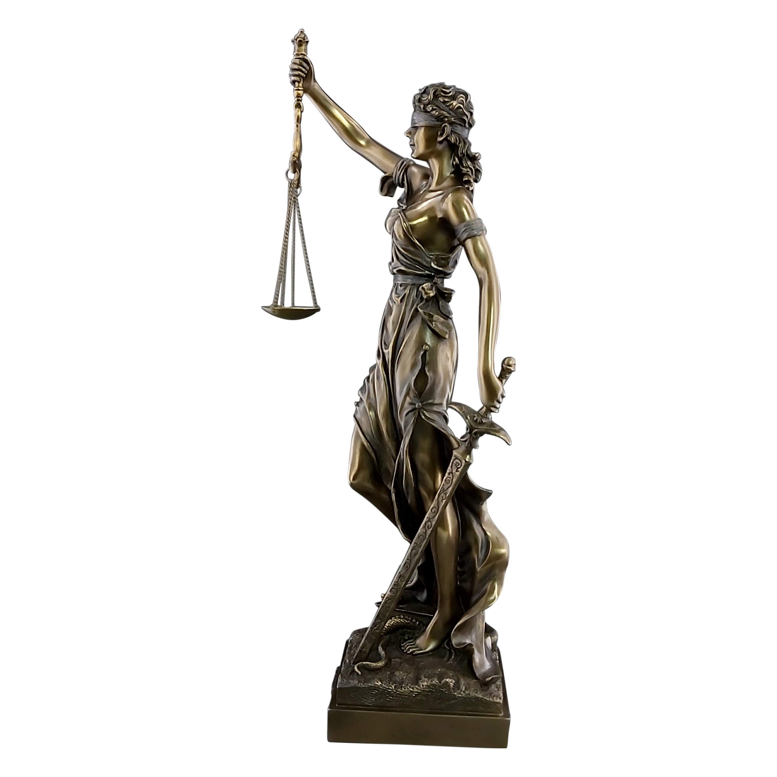 Veronese Diosa Griega Antigua Themis/Blind Lady Justice (Estatua Decorativa de Bronce/Resina/Escultura 50cm / 19.68in)