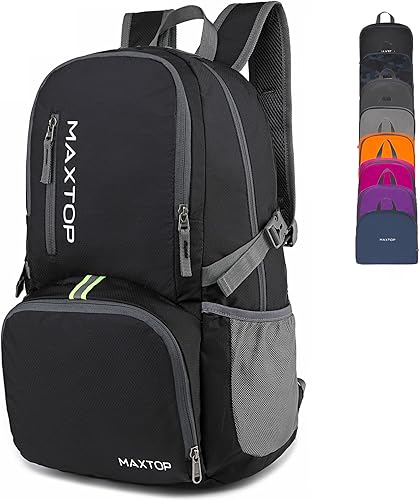 Miniatura 7 de MAXTOP Mochila plegable ligera de 40/50L para senderismo, viajes, camping, resistente al agua, plegable, para viajes al aire libre Azul /
