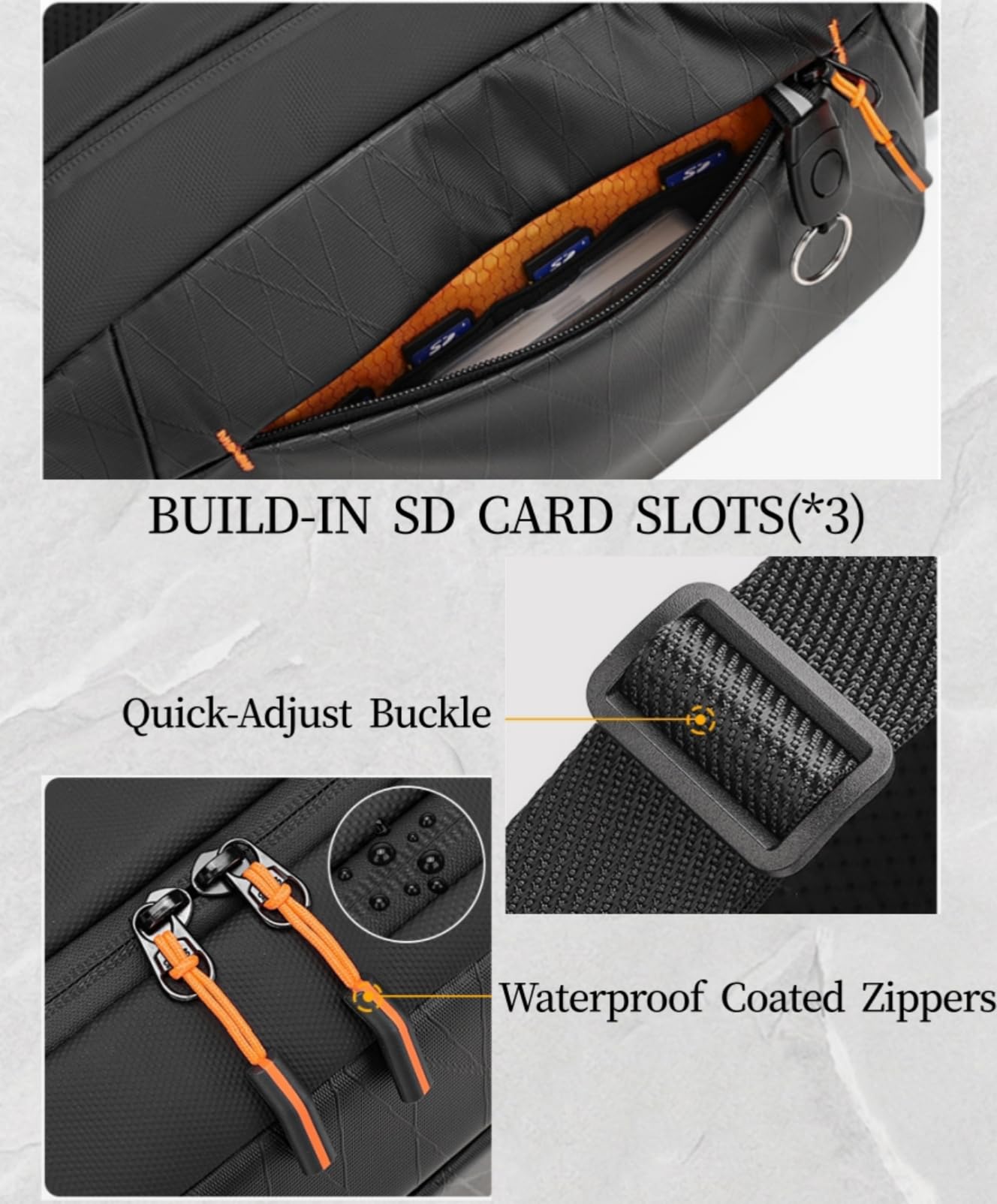 Borsa Monospalla Fotocamera Impermeabile Oxford Messenger Divisori #514 (Messenger Classico)