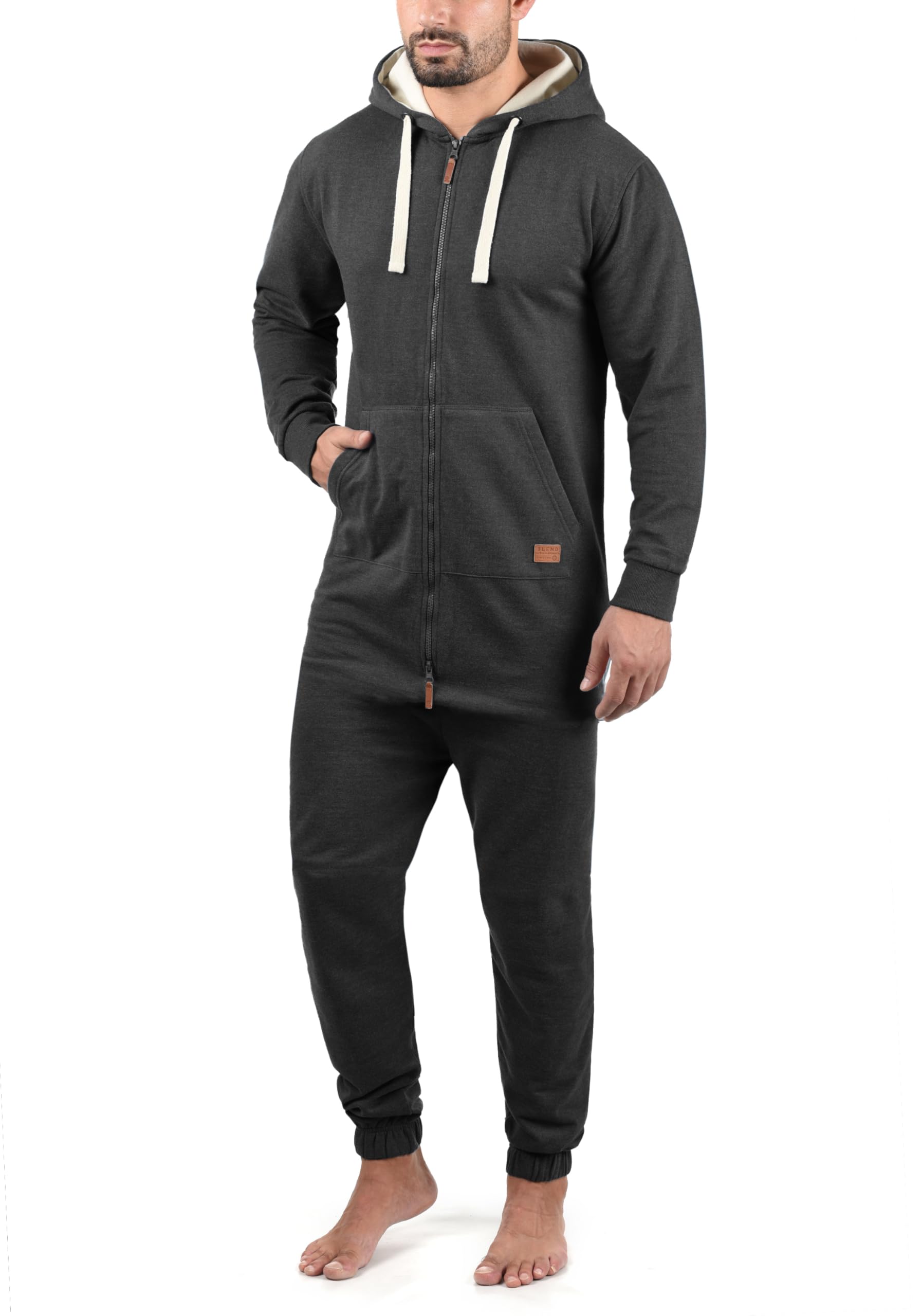 BLEND Salinho Men's Overall Onesie Hooded Jumpsuit, Size:XXL, Colour:Charcoal (70818)