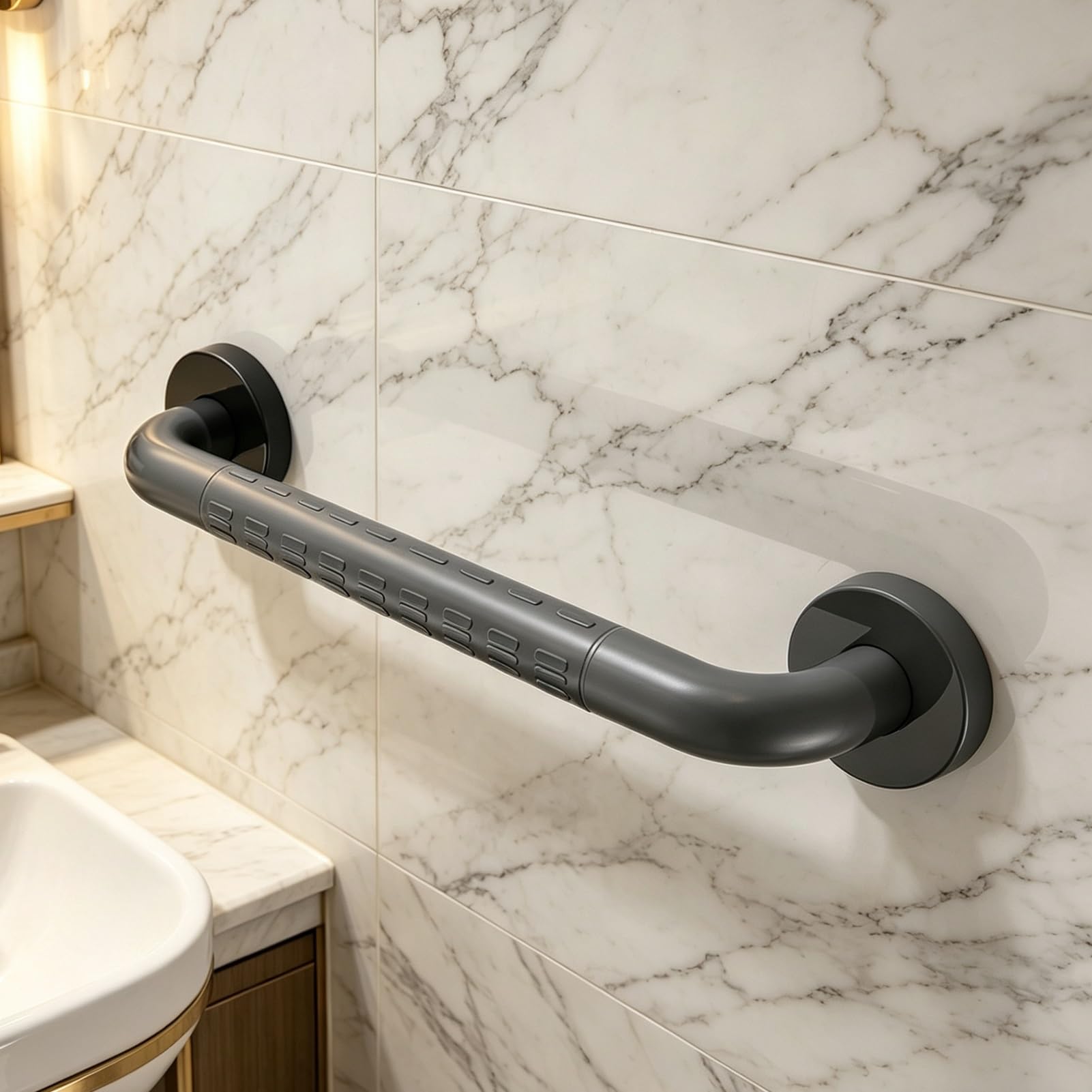 Fkxsxaz Shower Grab Bar, Anti Slip Bars For Bathtubs Showers Toilet, Hand Rail Support Assist Bath Handles Bathroom Balance Handicap(1Ft/30Cm)