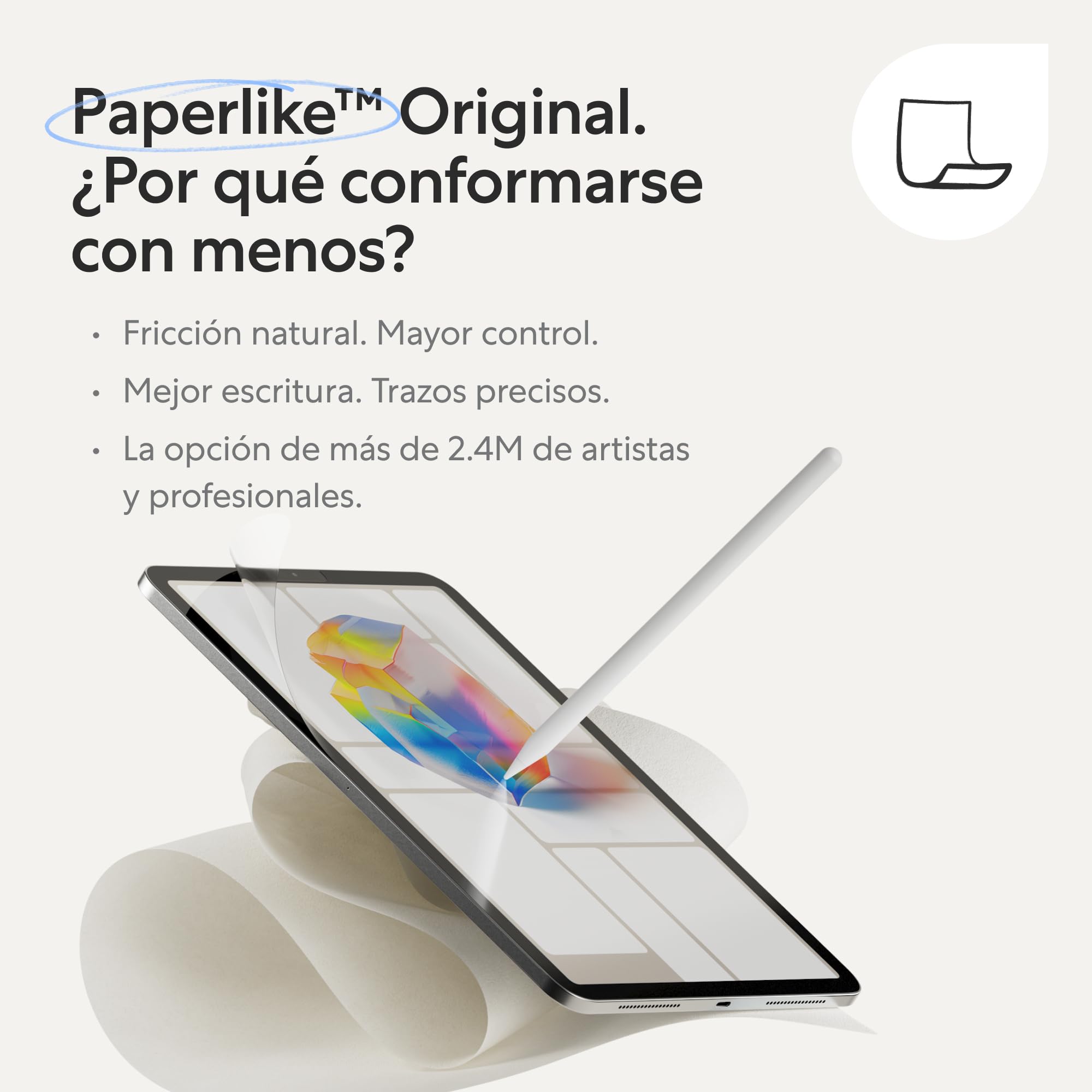 Paperlike® 3 Protector de Pantalla (2x) para iPad Air 13 pulgadas (M4 / M3 / M2) & iPad Pro 13 pulgadas (M5 / M4) – Efecto papel real, instalación sin burbujas (Butterfly), Protege la punta del Pencil