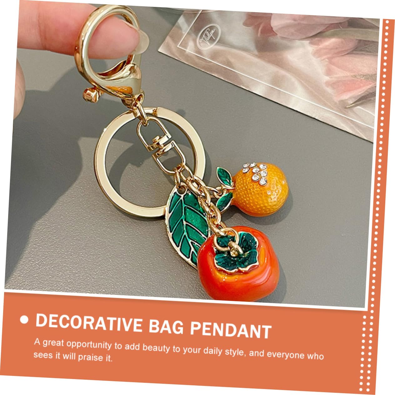 BESPORTBLE Colgante Persimón Accesorio Decorativo para Llaves Portátil Original