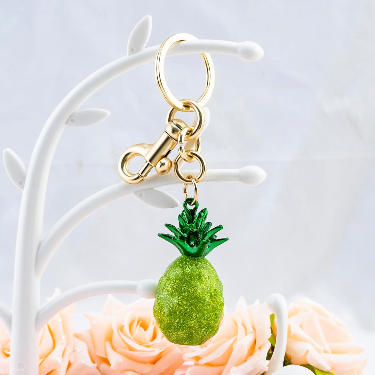 Pineapple Gifts for Women Pineapple Keychain Fruit Bag Charms Key Accessories for Girls - Image 4