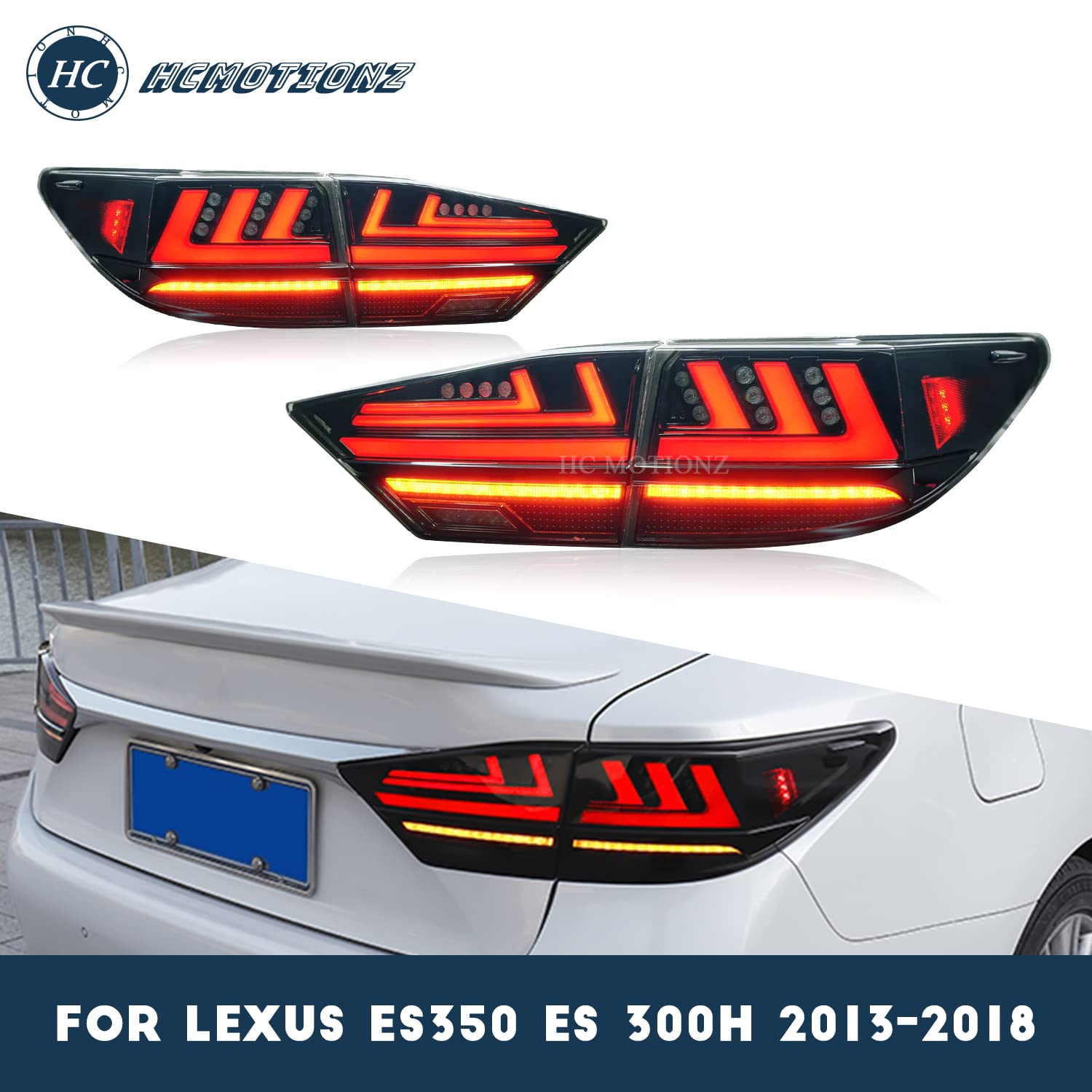 Amazon | HCMOTIONZ レクサス ES テールランプ LED 流れるウインカー