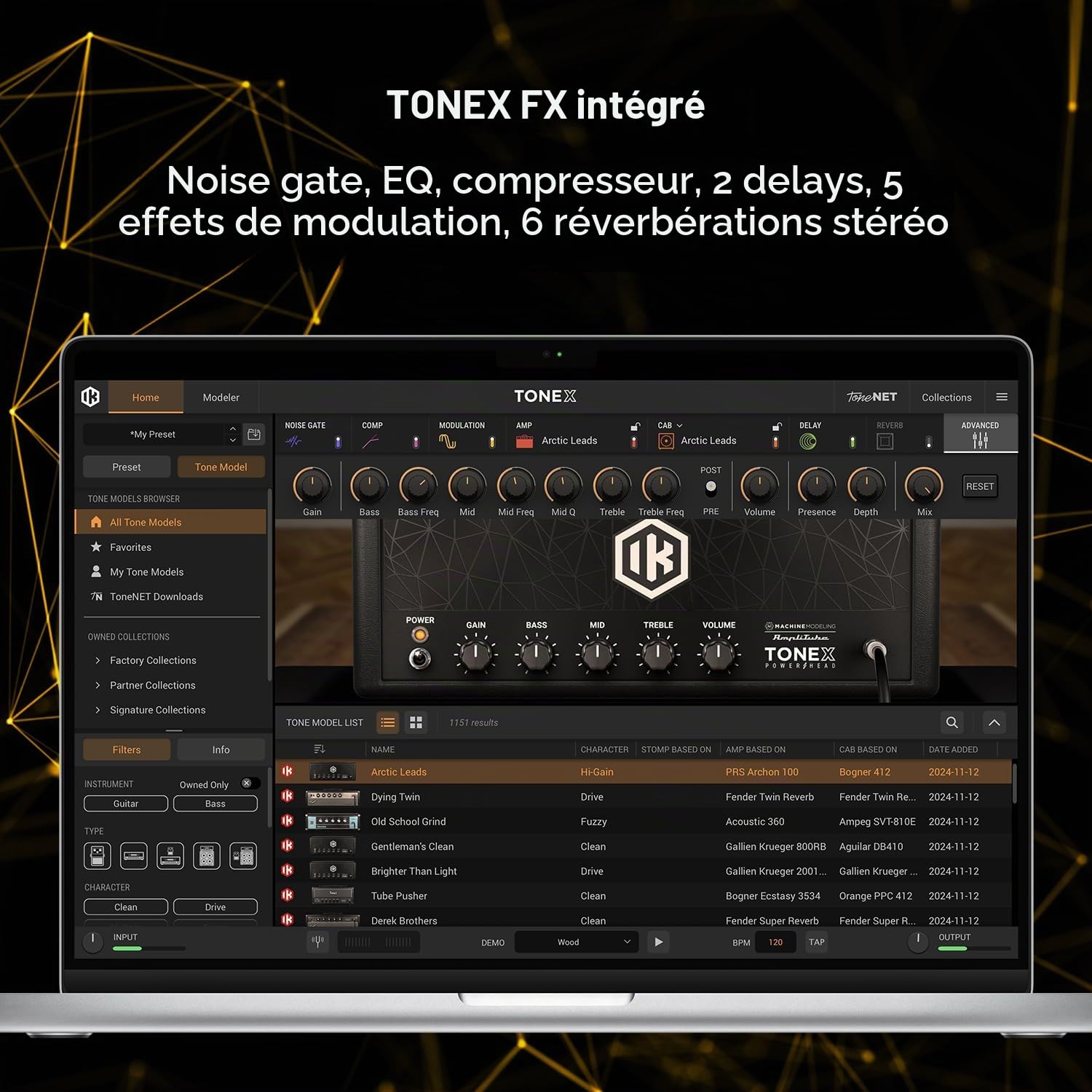 IK Multimedia TONEX Pedal AI machine learning pédale multi effets: Tone Modélisez tout ampli de guitare, pédale de guitare, pédale de distorsion, pédale d'overdrive ou autres effets de guitare