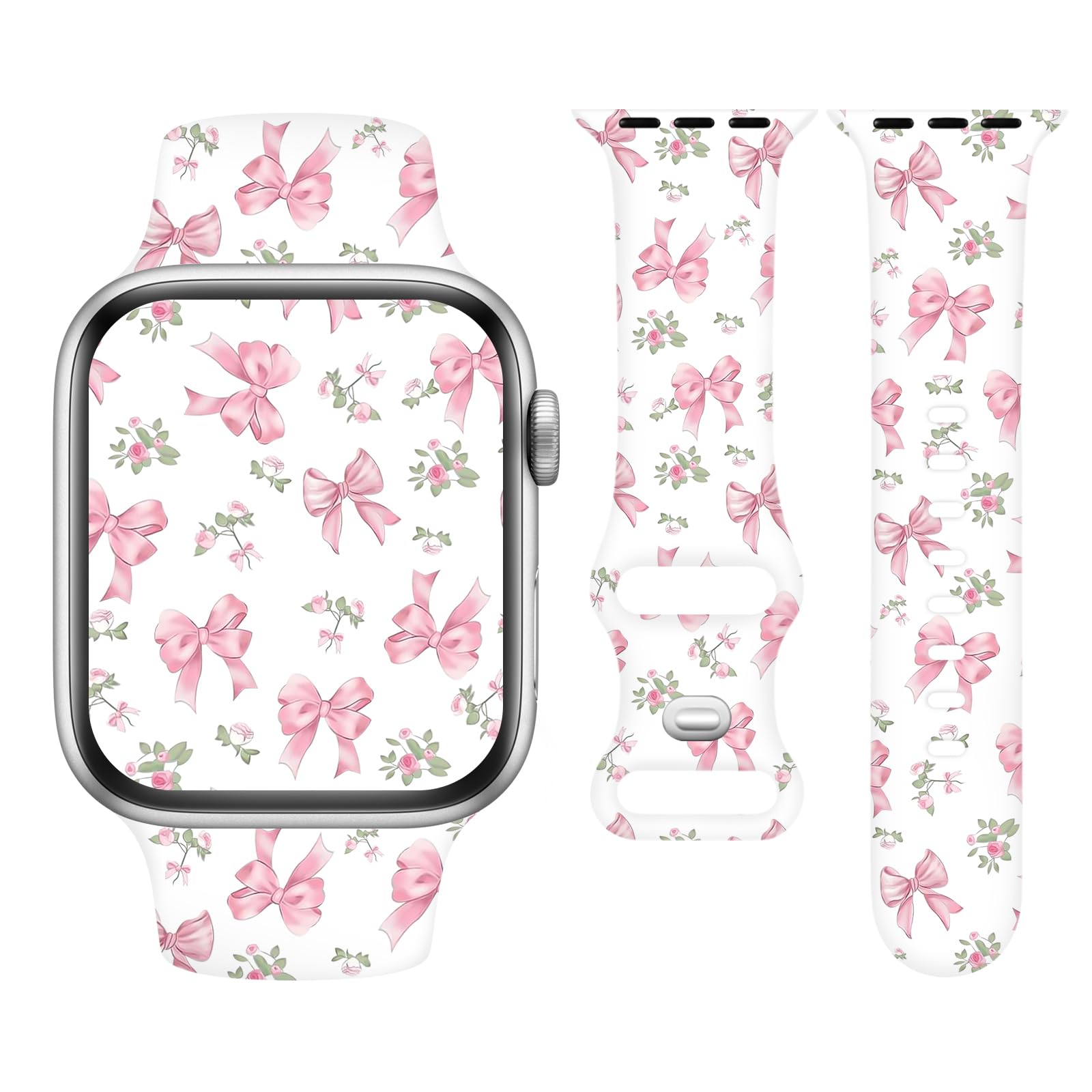 HAYONLIY Sport Band Compatible for Apple Watch Series 11 10 9 8 7 6 5 4 3 Ultra SE, Soft Silicone Straps Adjustable Wristband for iWatch 38mm 40mm