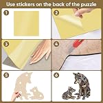 MYS A·U·R Puzzles en bois pour adultes Mandala Wolf Puzzle de la famille 200Pcs Formes uniques Puzzles d'animaux Cadeau fabuleux pour les enfants et les adultes à l'anniversaire,Action de grâce,Noël 11.2x11.3