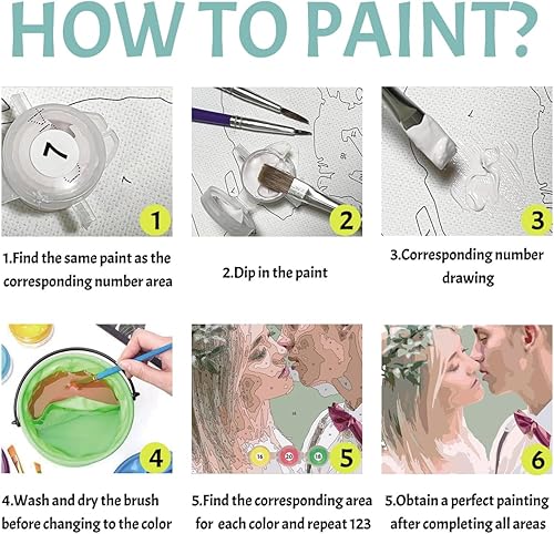 Miniatura 6 de EGUEGU Pintura personalizada por números, haz tu propia imagen privada para adultos principiantes, kit de pintura acrílica personalizado sobre