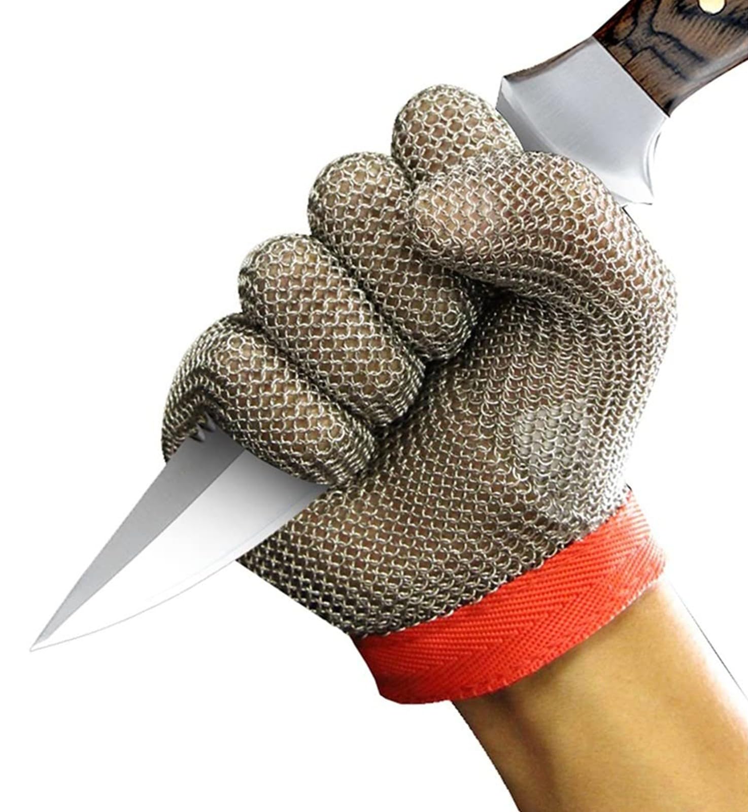 Guantes Anticorte Acero Inoxidable Guante De Trabajo De Seguridad, Guantes Jardineria, Guantes Barbacoa, Guantes Cocina para Cocina, Jardín Y Carpintería