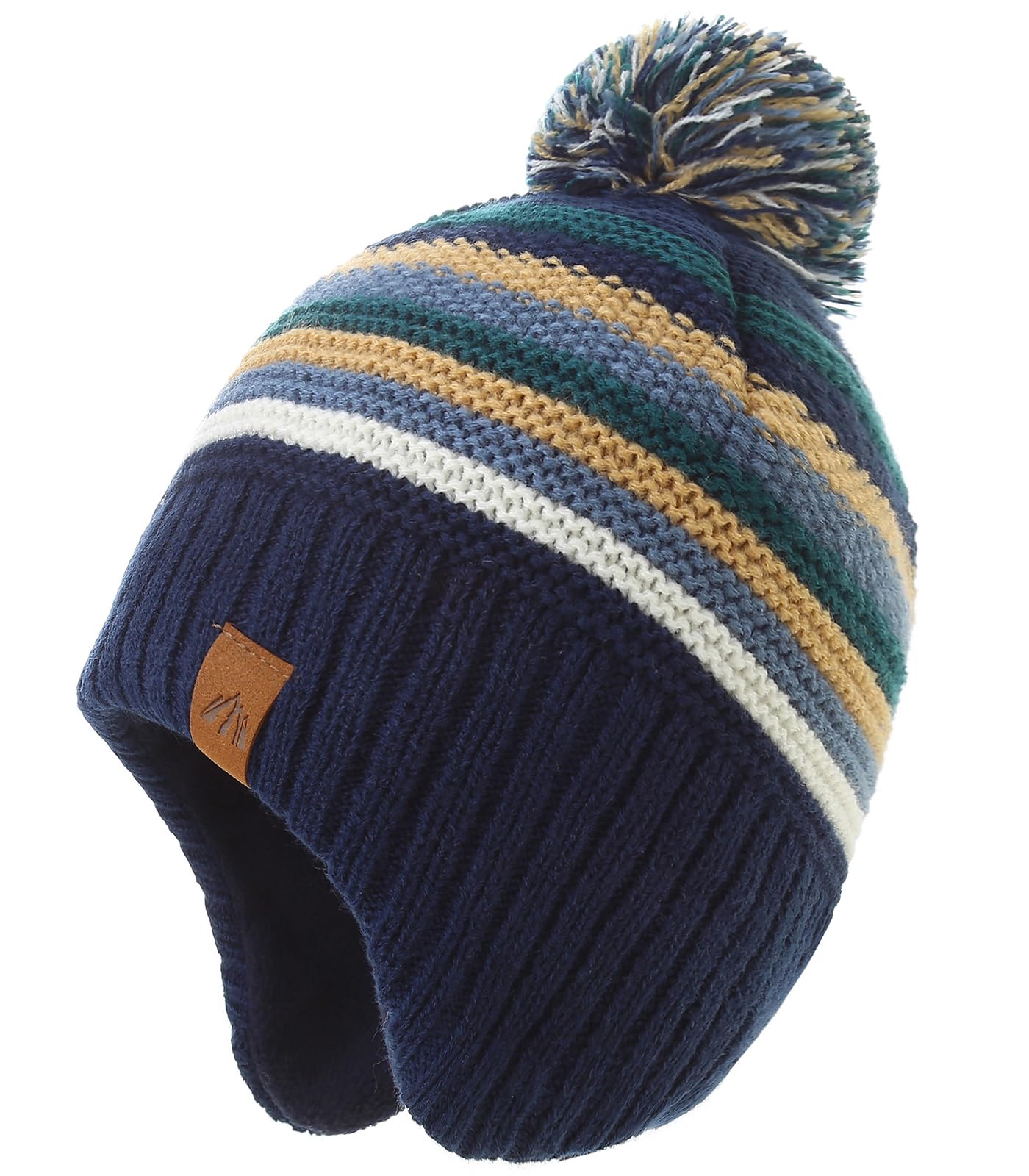 Boys Winter Hat Baby Beanies with Earflap Upgrade Fleece-Lined Skiing Toddler Hat