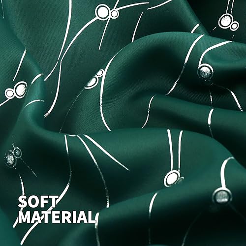 Miniatura 4 de BGment Cortinas opacas de Navidad de 63 pulgadas de largo, juego de 2 paneles con ojales y aislamiento térmico para oscurecer la habitación, con