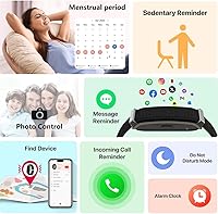 Vista 5 de Smart Watch, Multi-Scenario Health Monitoring, Real-Time Heart Rate Tracker, IP68 Waterproof, Music Control