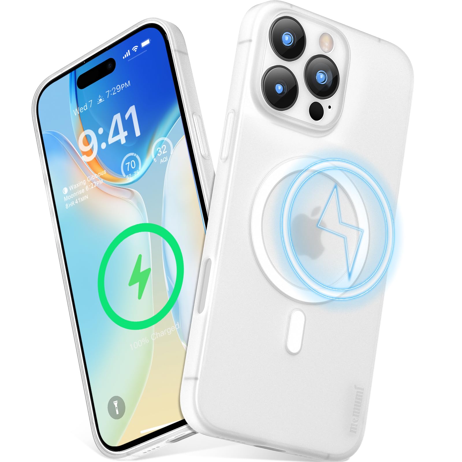 memumi Magnetic Case for iPhone 16 Pro Max, 0.3mm Ultra Slim Case for iPhone 16 Pro Max