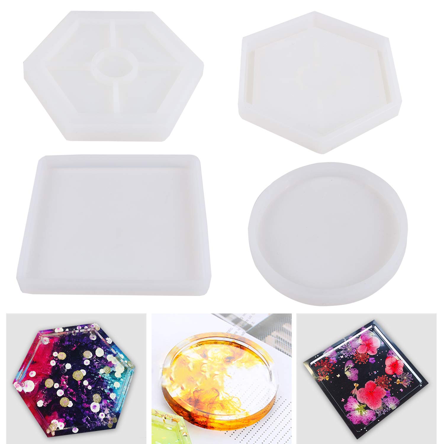 Aunifun Acrylic Pouring Flower Strainer 4 Pack, for Pouring Acrylic Paint and Creating Unique Patterns and Designs
