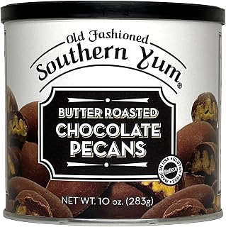 Southern Yum Butter Roasted Chocolate Pecans, 10 oz. Handmade in small batches with North Carolina Pecans!