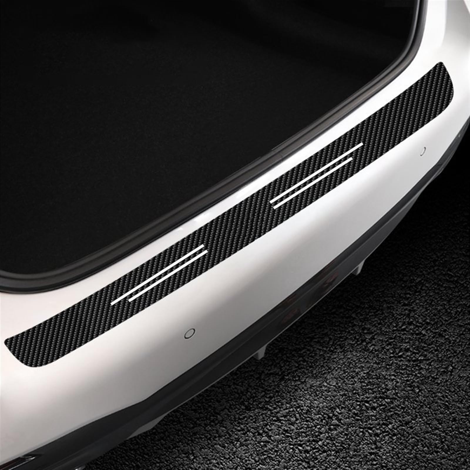 Tira Protectora de Parachoques para Hyundai I40 Protector de Maletero Coche Placa Parachoques Trasero Fibra Carbono Pegatinas Impermeables, películas Exteriores