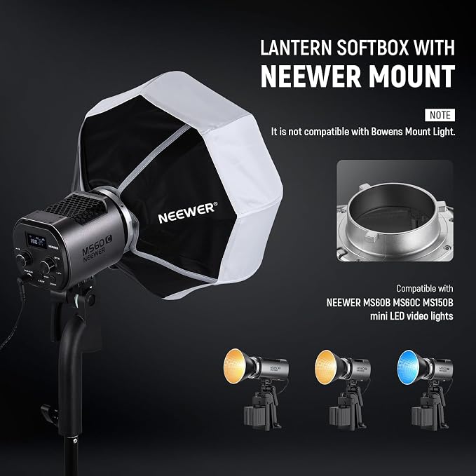 NEEWER Softbox Linterna 12"/30cm con Montura NEEWER miniatura 5