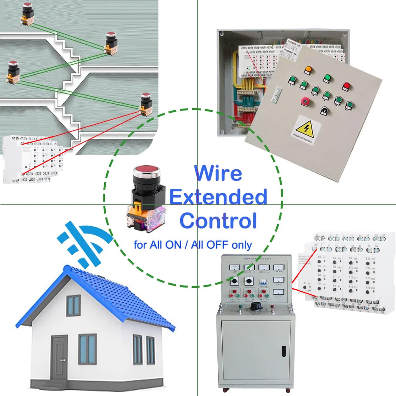 Interruptor Inteligente, 16 A, 16 Canales, Temporizador de 30 Programas, Interruptor WiFi, de Luz con Interruptores Externos, Control de Voz para Automatización de Oficina en el Hogar