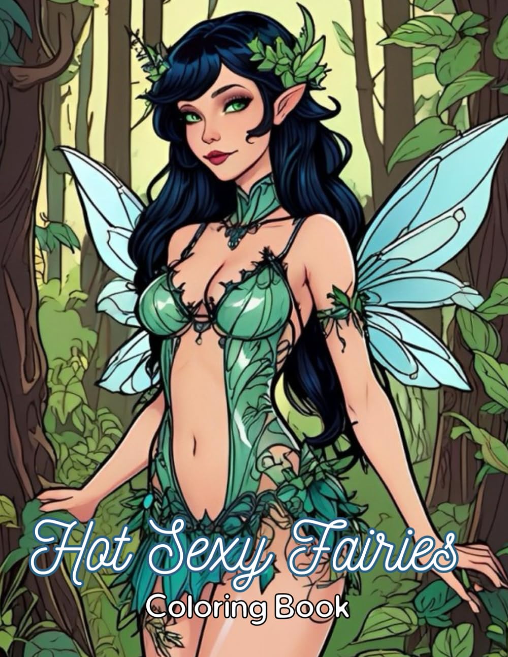 Hot Sexy Fairies: Coloring Book with Playful Women with Erotic Illustrations for Adults: Sensual beautiful girls 40 coloring pages (Sexy Coloring books)