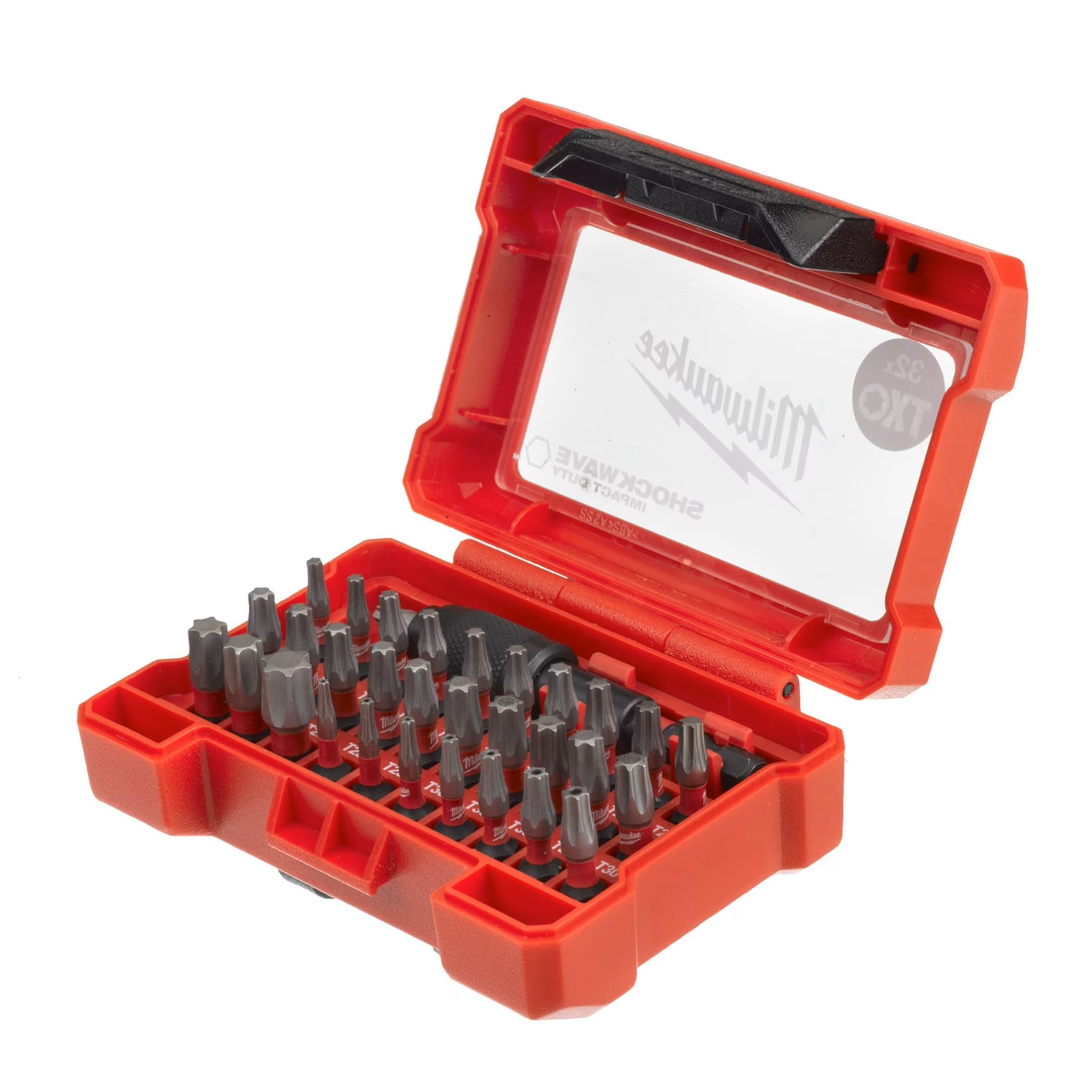 Milwaukee Shockwave Compact Bit 32 Piece Torx Set 4932471586, Set of 32, Red
