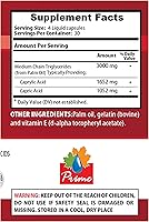 Vista 5 de Suplementos de apoyo energético, aceite MCT, 3600 mg, triglicéridos de cadena media 100% puro, aceite mct hecho con aceite de coco, píldoras