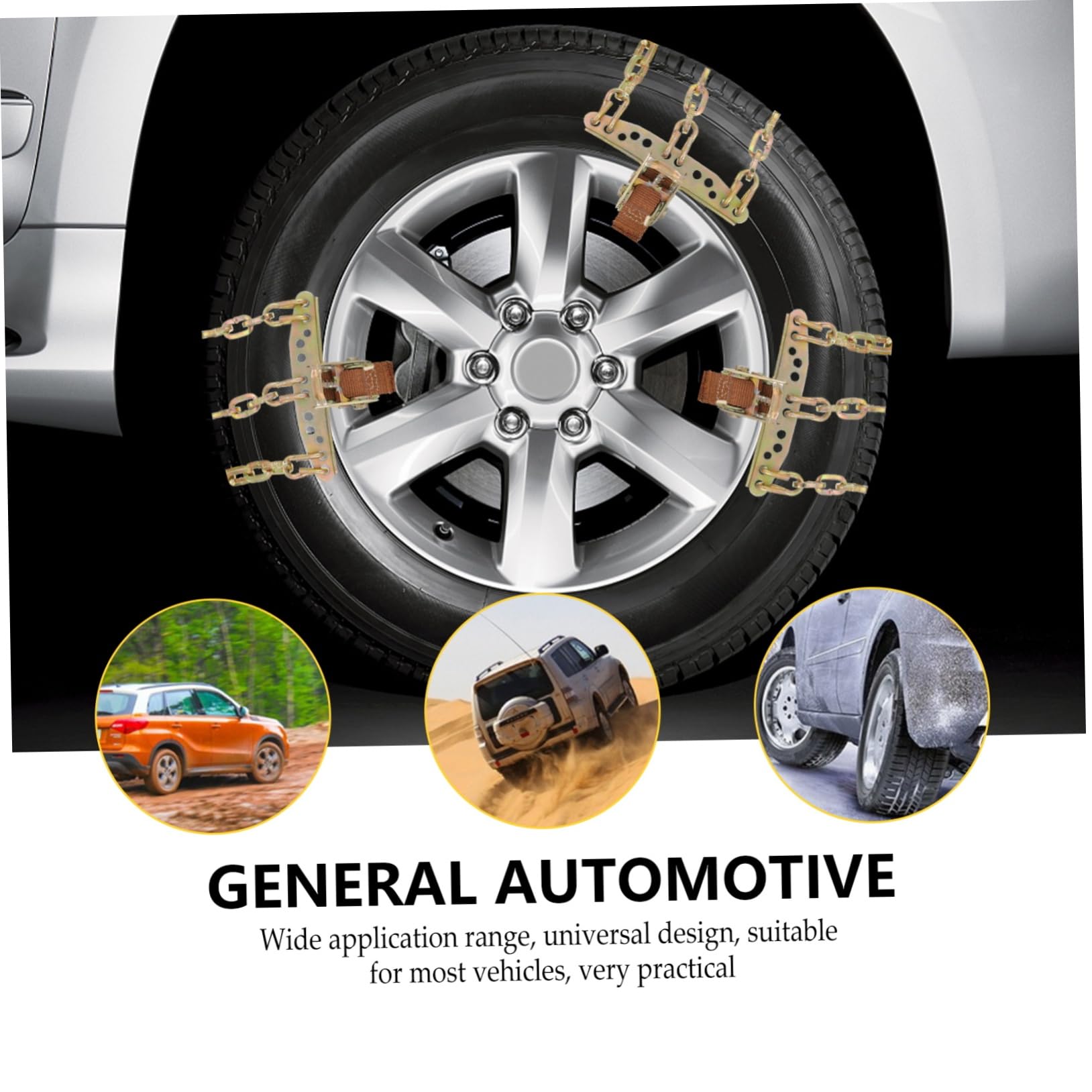 Zerodeko Catene da Neve per Auto Catene da Neve Antiscivolo per Fango Ghiaccio Accessori Auto