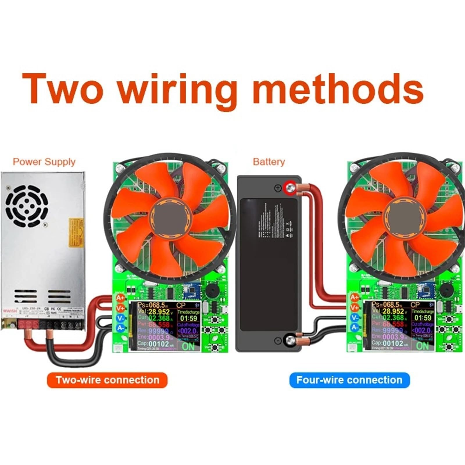Elektroniczny tester obciążenia, Tester USB o mocy 150 W i napięciu 20 A. Elektroniczny monitor pojemności baterii litowej. Zasilanie miernika rozładowania