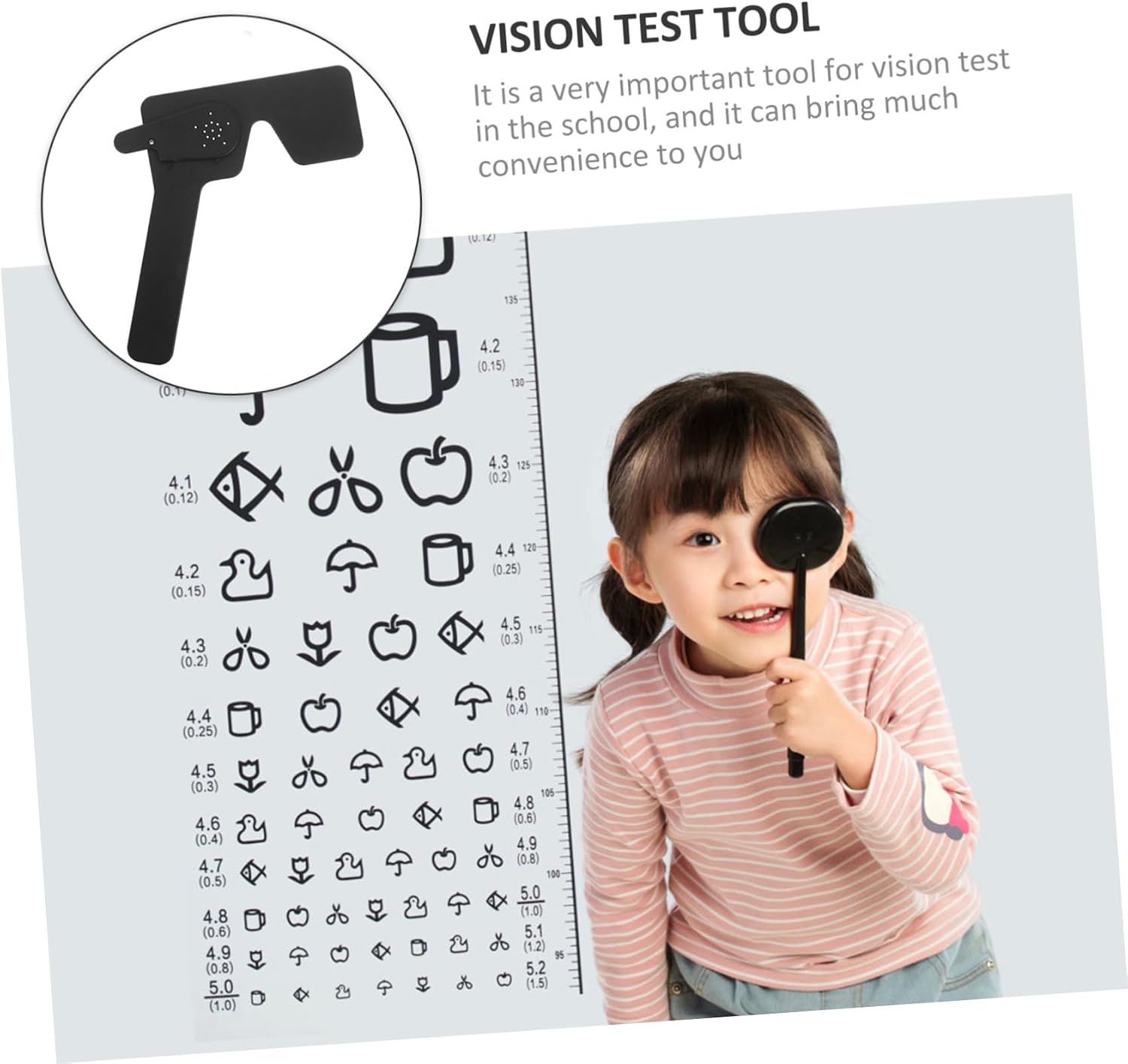 2pcs Eye Occluder for Tests Professional Eye Patch for Amblyopia and Astigmatism Screening Non- Design Suitable for All Ages Clinics and Schools
