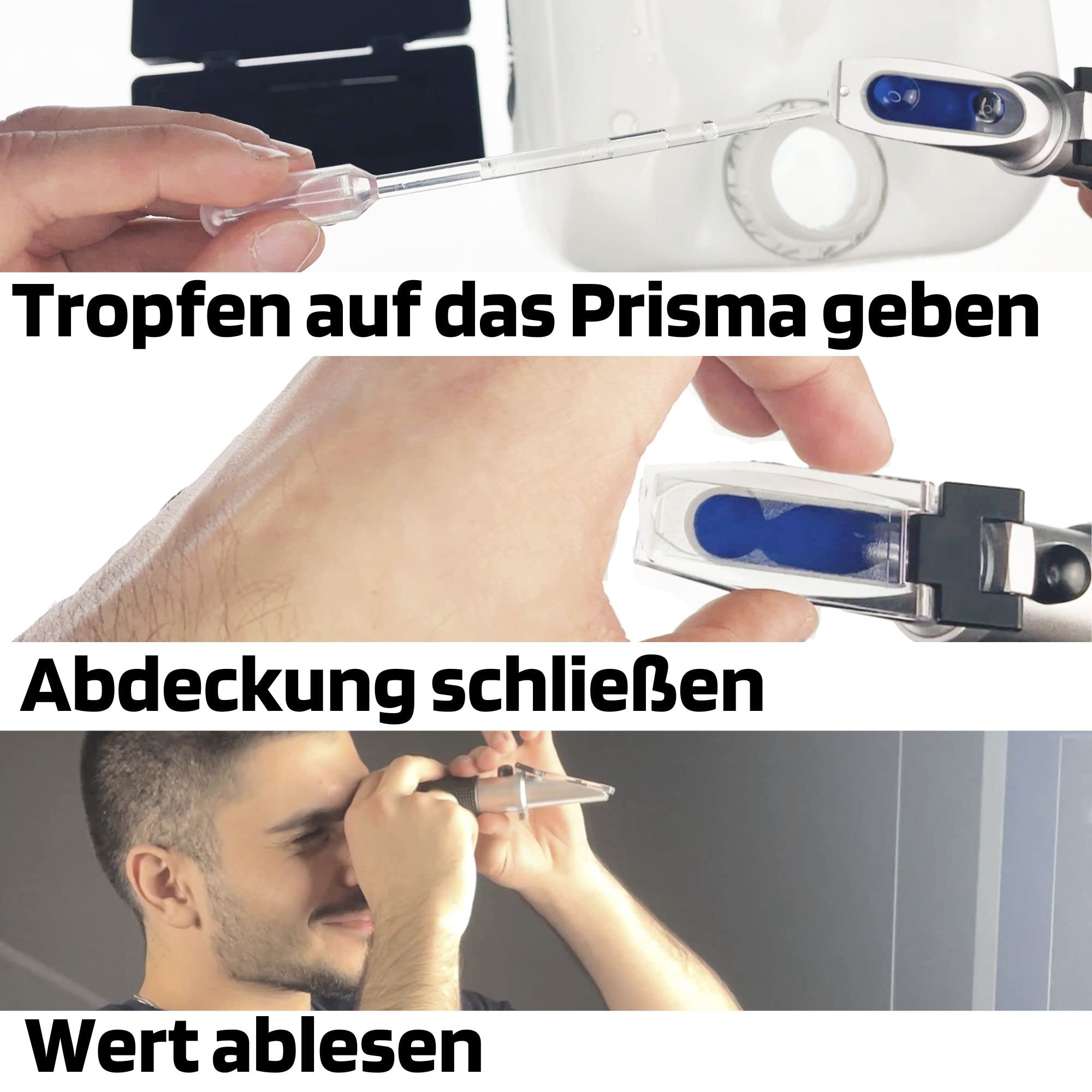 SW STAHL 21550L Rifrattometro per Antigelo e Acido Batteria - Professionale | Dispositivo di precisione per testare liquido lavavetri, AdBlue e densità elettrolitica, ideale per officine e auto.