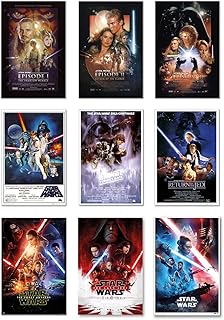 POSTER STOP ONLINE Star Wars Episode I, II, III, IV, V, VI, VII, VIII & IX - Movie Poster Set (9 Individual Full Size Movi...