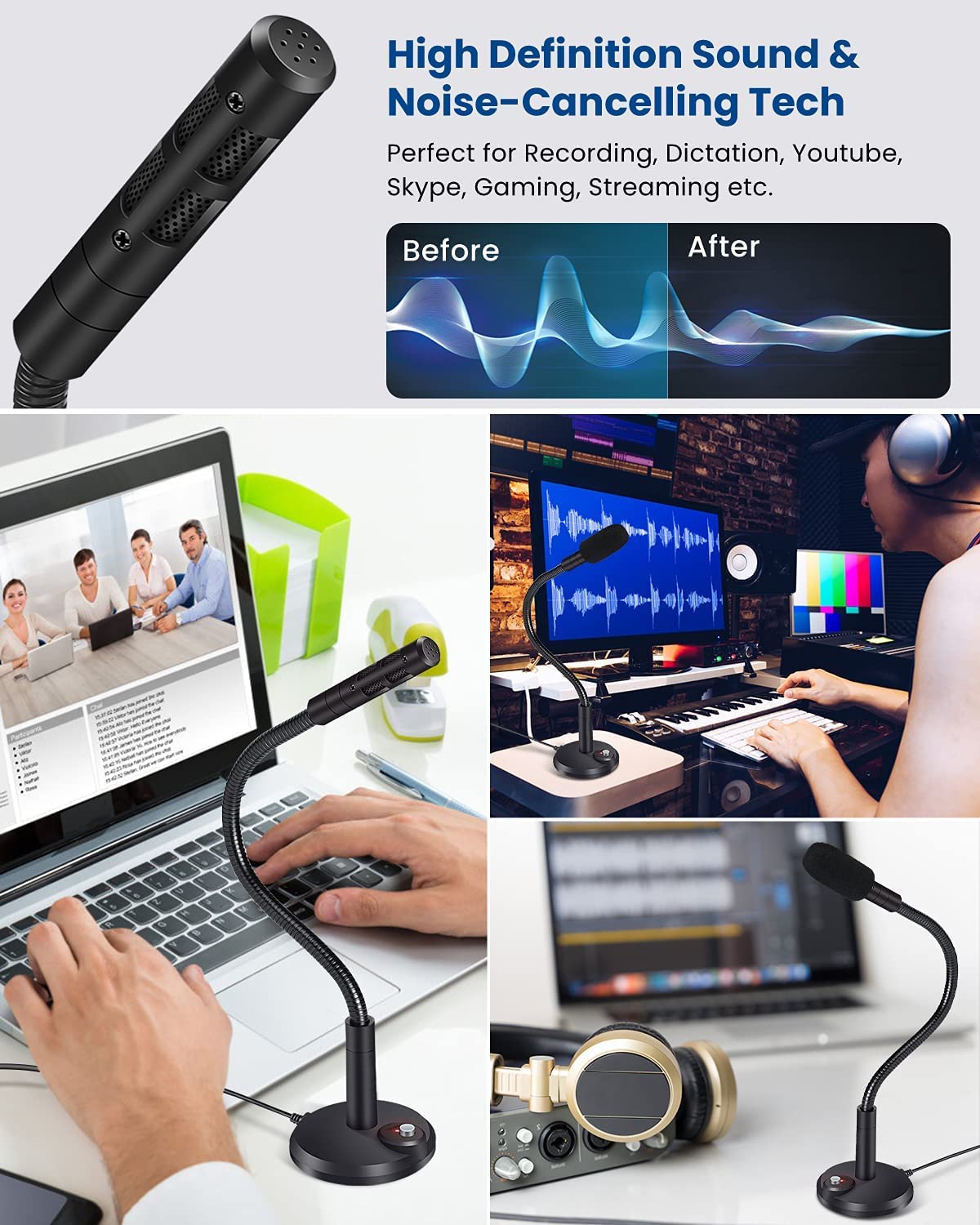 ZRAMO Microphone à Condensateur Grand Diagramme D'enregistrement Studio