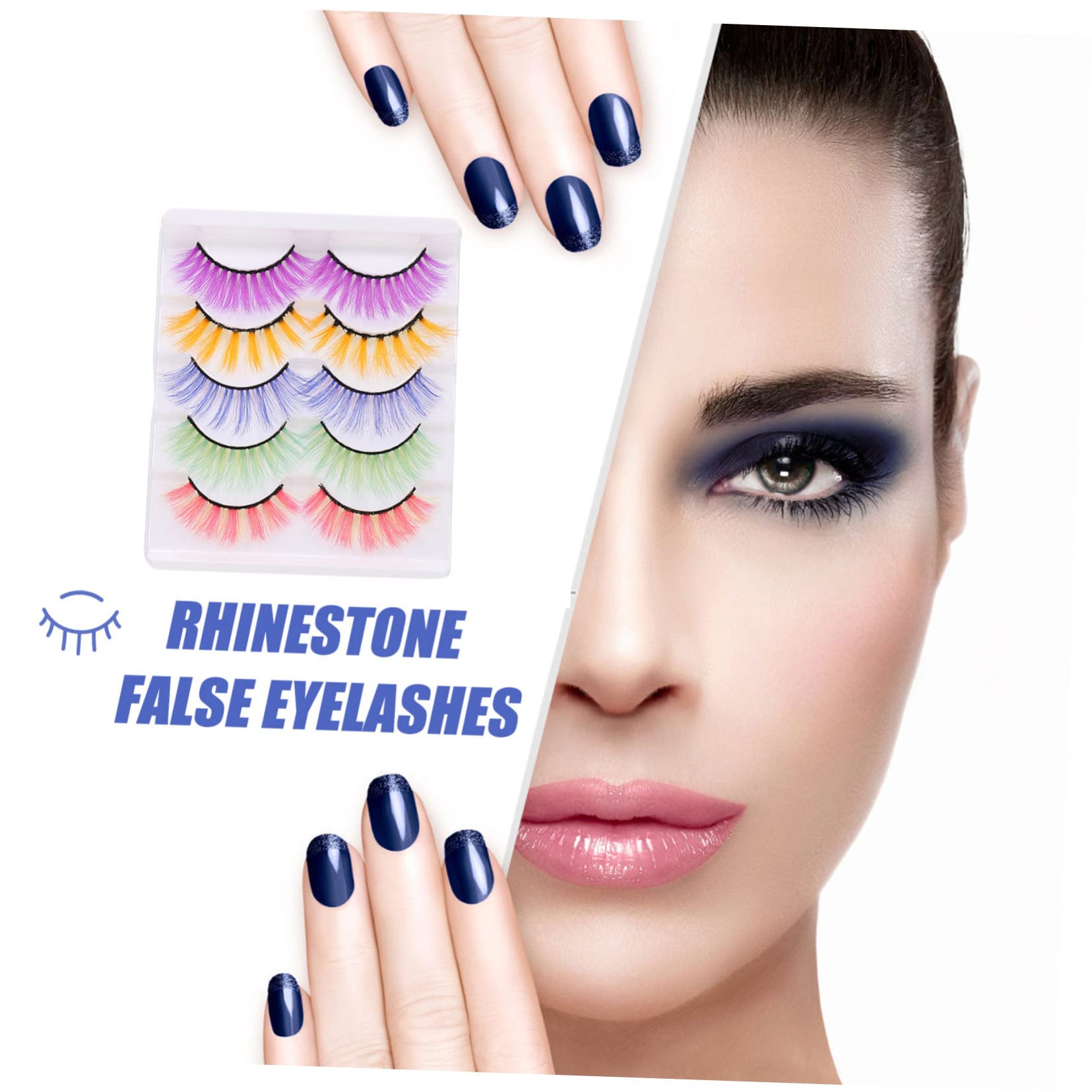 DOITOOL 25paare Fünf Bunter Faux Wimpern Weiche Natürliche Fake Lashes Für Elegantes Makeup Für Frauen Die Einen Glamourösen Look Suchen